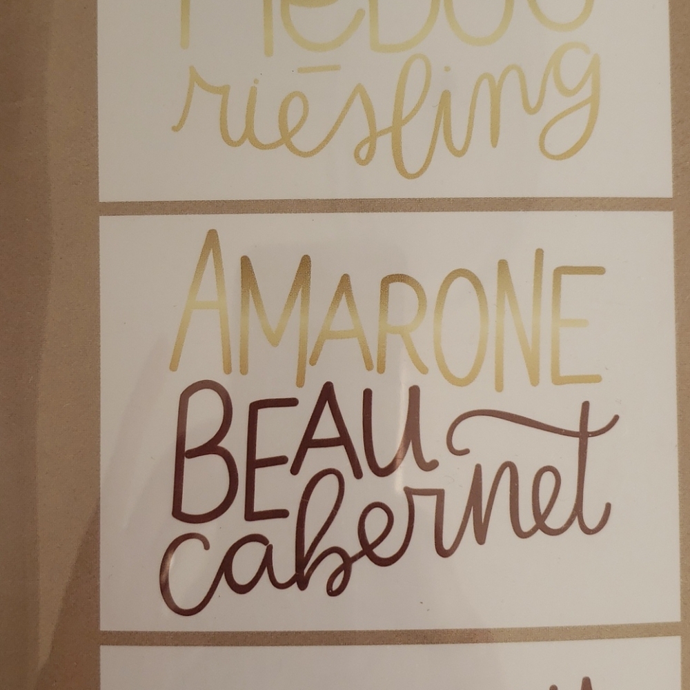 5 WINE Wall Decals: Repositionable/Reusable - Picture 3 of 11